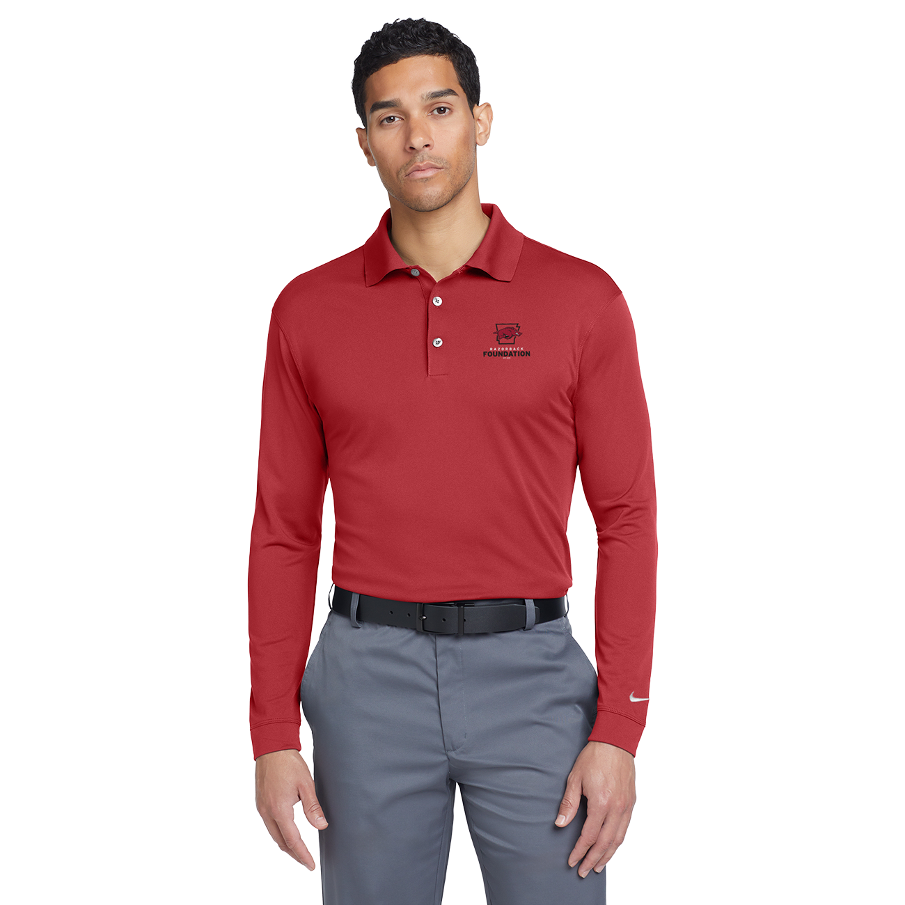 Razorback Foundation Long Sleeve Dri-Fit Polo