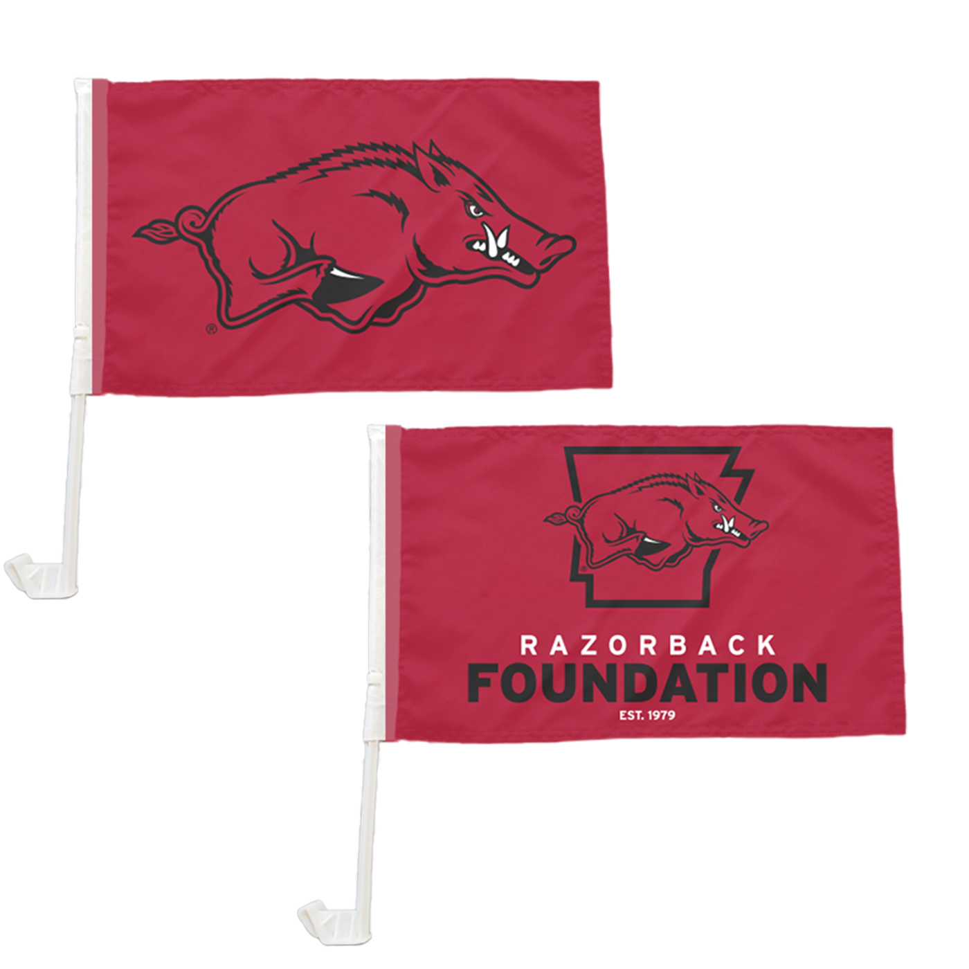 Razorback Foundation Car Flag (2 pack) – Razorback Foundation Gifts